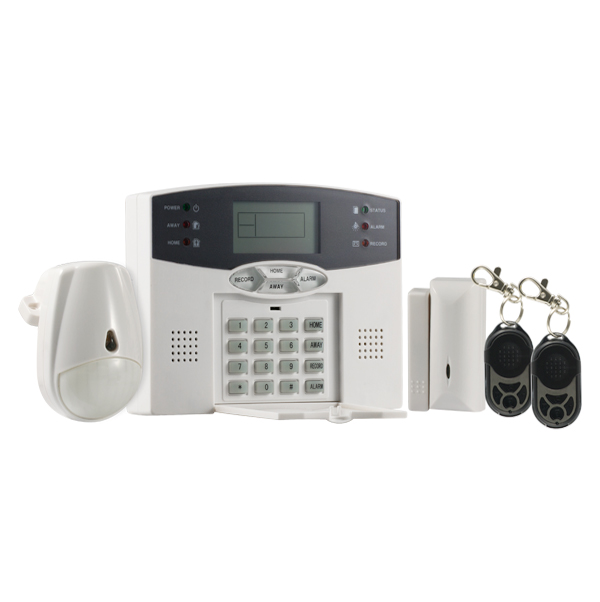 Central Wireless/full wired alarm, LCD display